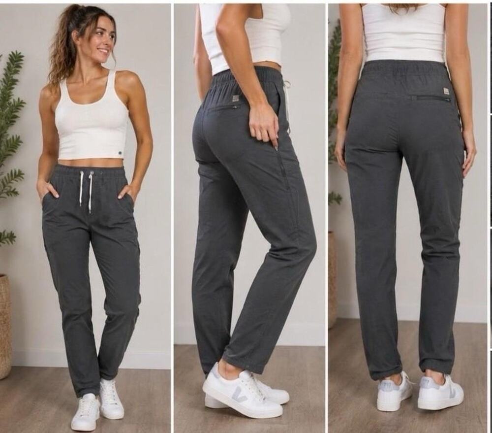 Vuori Straight Leg Joggers in Charcoal Gray